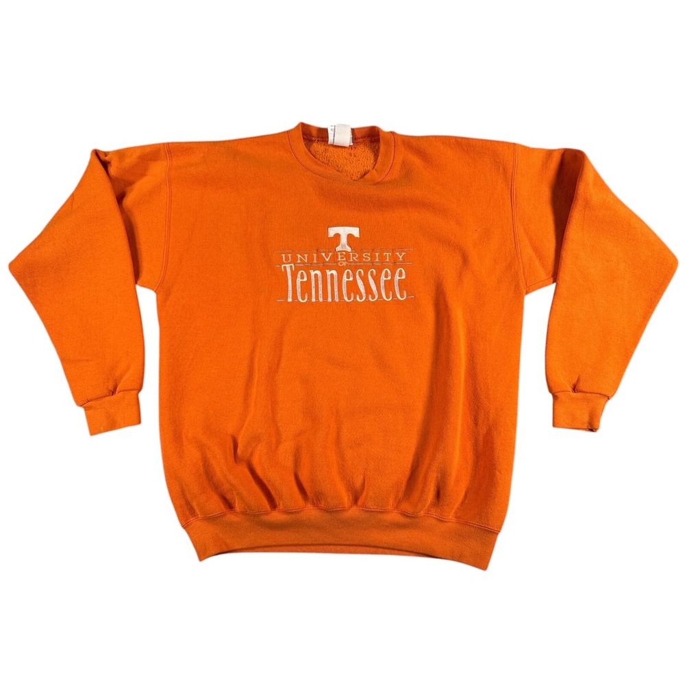 Tennessee Sweatshirt Mens XL Orange Heavyweight USA University Crewneck Pullover